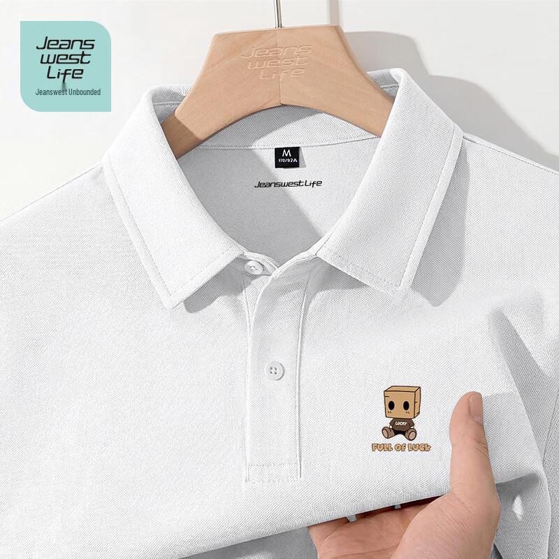 JEANSWEST LIFE Men s Retro Cartoon Print Polo Shirt 3XL