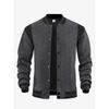 Casual Sports High-Street Fleece-Lined Cardigan Patchwork Stand-Up Collar Aviator Baseball Jacket Men’s Aviator Jacket