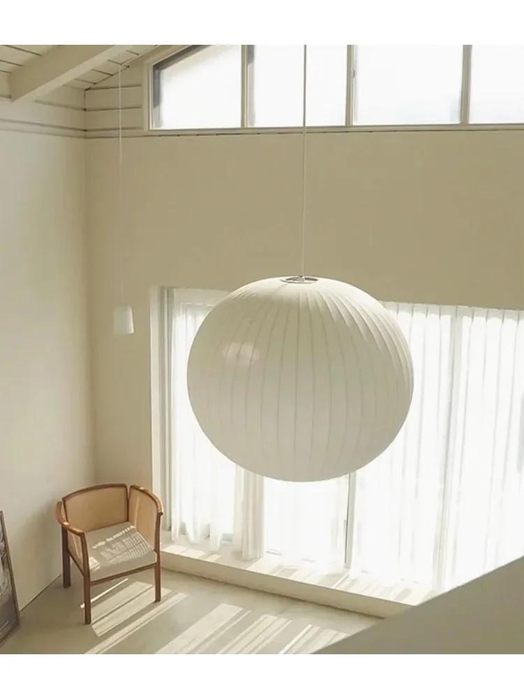 Nordic Minimalist LED Pendant Light Decor  Dining Living Room Restaurant Wabi Sabi Silk Chandelier Sconces Bedroom Bedside Light