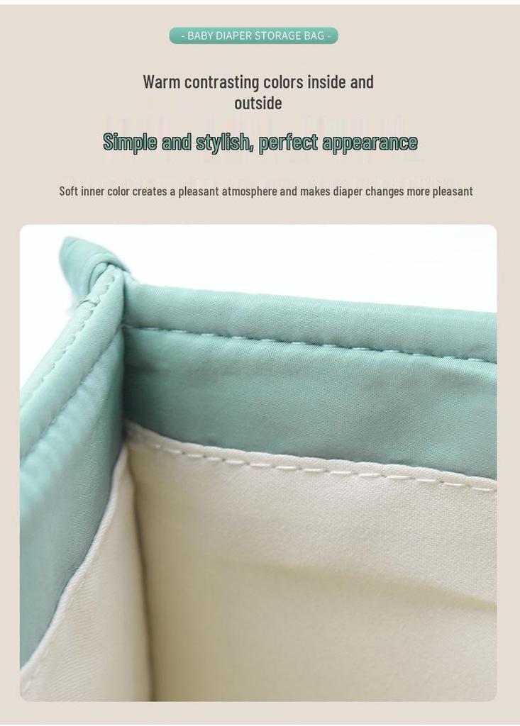 Multi-functional Large Capacity Foldable Cotton Diaper Bag for Moms