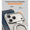 Z Case for IPhone 17 Pro Max Air Phone Cases Frameless Metal Rotating Magnetic Kickstand Protective Cover Shockproof Thin Bumper