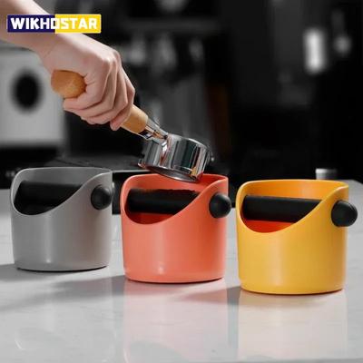 Coffee Knock Box Shock-Absorbent Anti-slip Espresso Dump Bin for Coffee Grounds with Removable Knock Bar Coffee Grind Waste Bin
