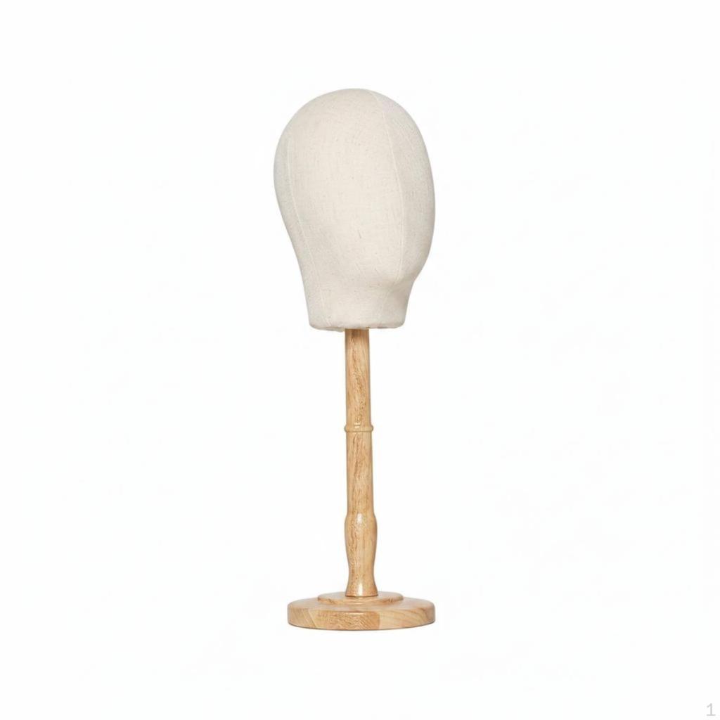 Espositore da Tavolo per Cappelli Manichino Versatile in Legno Testa di Manichino Legno Massiccio Espositore da Banco per Cappelli per Rivenditori,