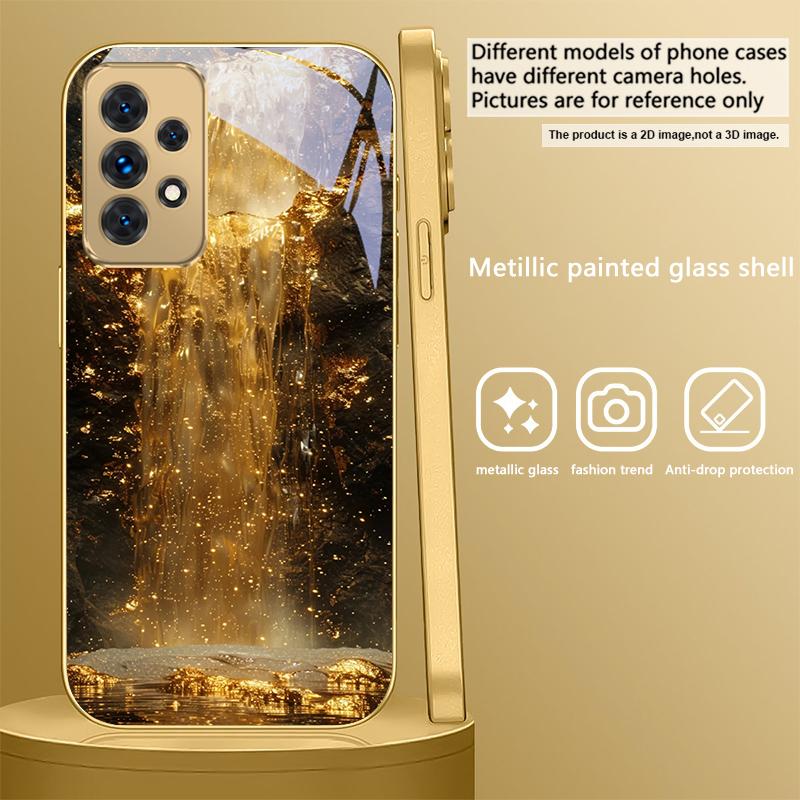 Glorious Landscapes For Samsung A 31 32 A33 A34 35 14 A15 13 A16 25 26 50 52 53 54 55 56 70 71 72 73 Golden Glass Phone Case