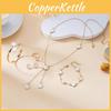 Fashion Office Plant Flower Pendant Jewelry Set With Electroplated Alloy For Casual Wear