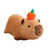Soft Toy Plush Figure Toy Capybara with Sound Comfortable Couch Unique Bedroom Cute Capybara Stuffed Animal for Family Gifts Lying down 20cm