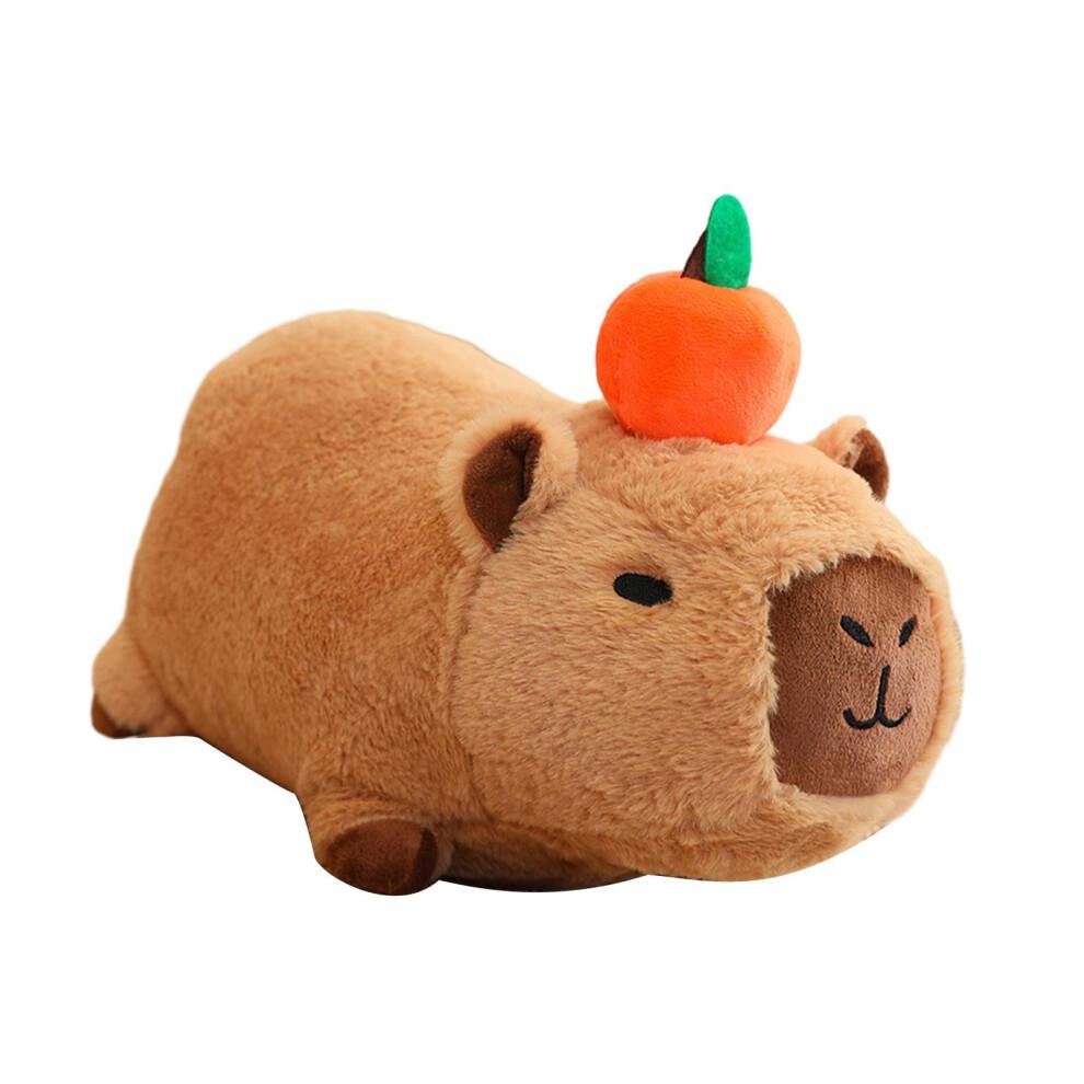 Soft Toy Plush Figure Toy Capybara with Sound Comfortable Couch Unique Bedroom Cute Capybara Stuffed Animal for Family Gifts Lying down 20cm