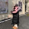 Autumn Winter Thicken Warm Parka Women Casual Contrast Color Big Pocket Loose Long Hooded Coat Jackets Outwear