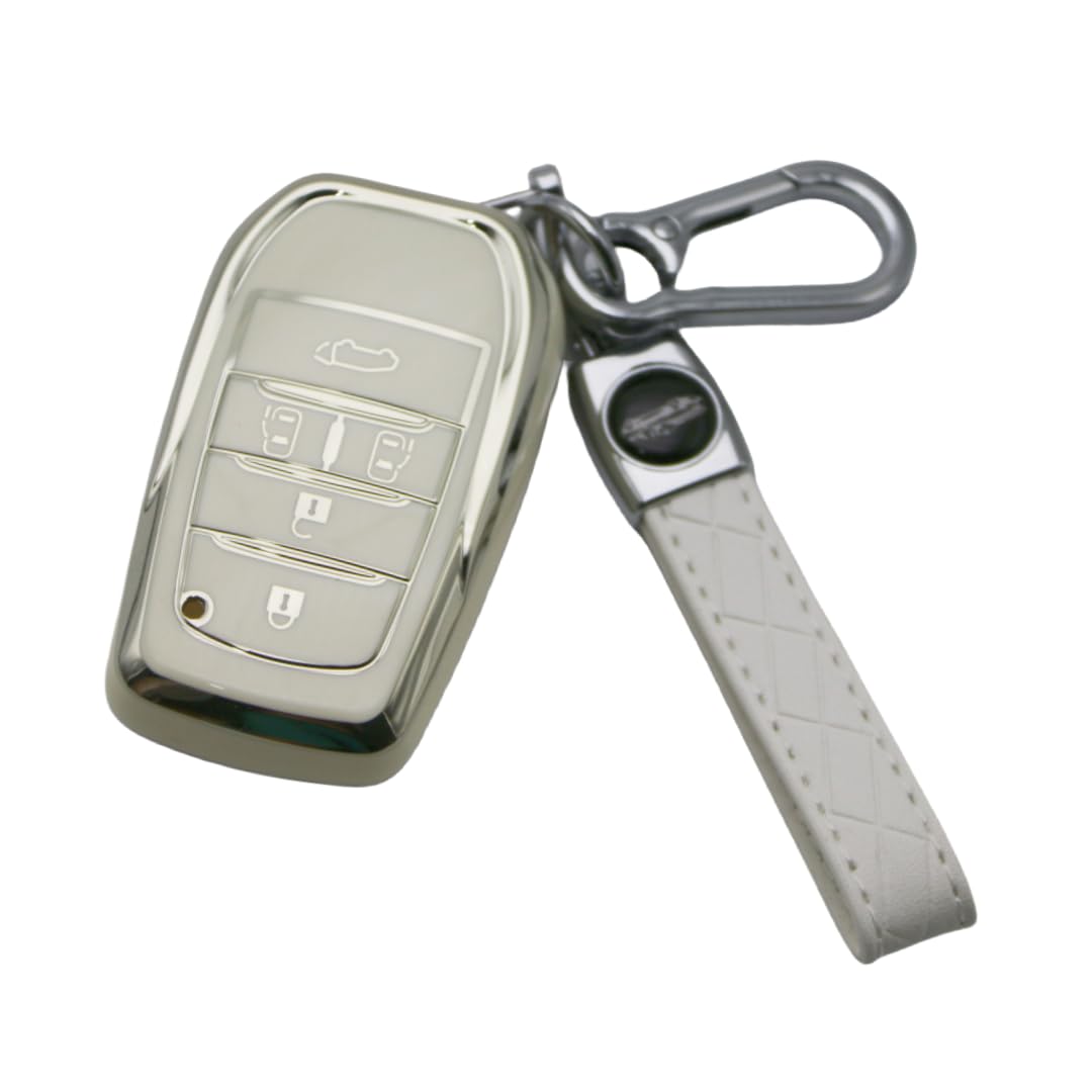 

Oattun Чехол для ключа New Voxy серии 90, Совместим со смарт-ключом Toyota Noah серии 90 белый