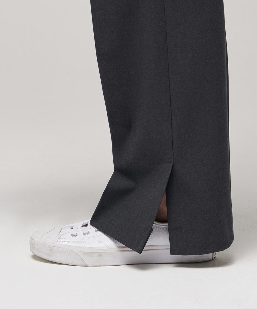 MUSINSA STANDARD WOMAN Women'S Flare Slit Hidden Banding Slacks [Gray]