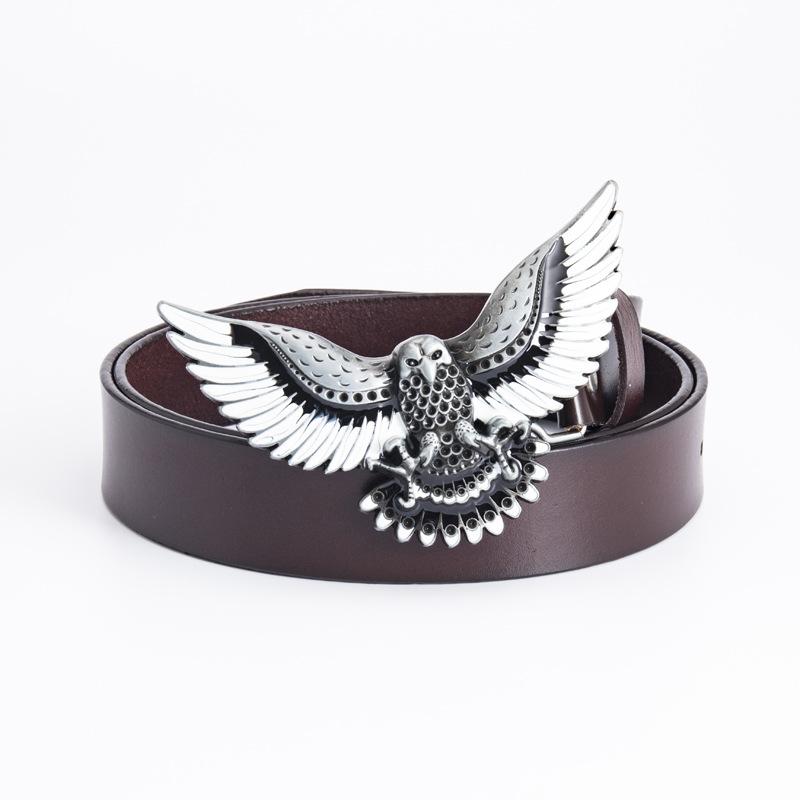 Domineering Eagle Fashion Belt Hip Hop Rock Style Men's Whole Cowhide Personalized Retro Belt Stage Decoration Belt
