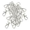 30pcs Silver Metal Snap Hook Clip Keychain Clasp 30mm