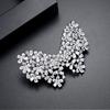 LUOTEEMI New Hot Selling Unique Statement Trendy Butterfly Clear Hairwear With CZ Crystal Brincos Bijoux for Women Party Wedding
