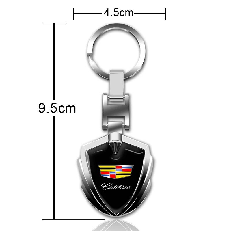 Auto Logo Styling 3D Metall Schlüsselanhänger Schildförmiger Schlüsselanhänger für Cadillac SRX Escalade CTS BLS ATS DTS XTS SLS XLR V Deville CT5