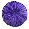 Pernă pentru pernă din catifea de lux europeană, țesătură rotundă, lucrată manual, plisată, cu roți, dovleac, 35 cm