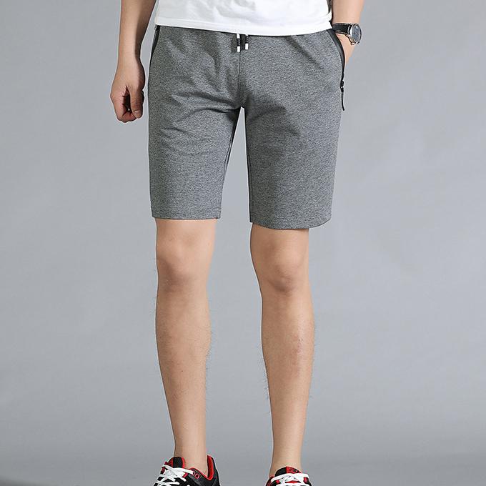 Shorts Men Summer Casual Men's Shorts Men's Zipper Pockets Plus Size Man Beach Short Pants Male Sport Cotton Sweatpants