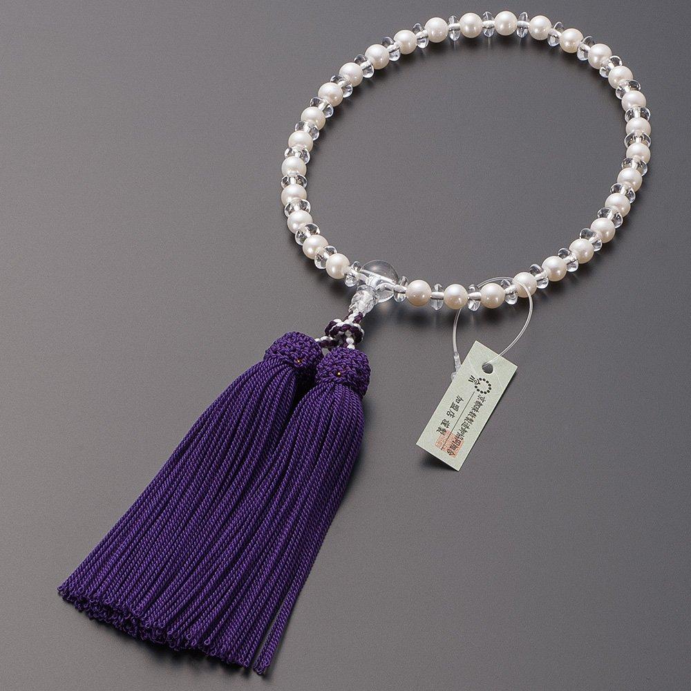 Altar Shop Takita Kyoto Prayer Beads for Freshwater Genuine Mandarin 6mm Pure Silk Bead Bag Can Be Used by All Certificate Included [Buddhist Shoten]