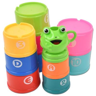 Oz Toy Frog Cup Stacking, Mixed Colors, 1 Piece, Korean Baby Products