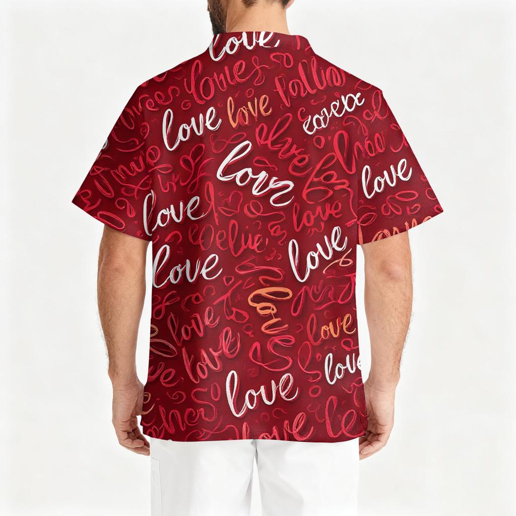 Men's Casual Short,Sleeved V,Neck Printed Front Pocket Top