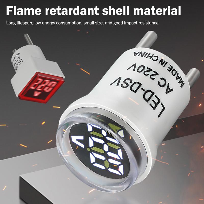 1 buc. Priză UE LED Monitor Digital Casnic AC 50V~500V Voltmetru Indicator Luminos Circular Universal AC220V