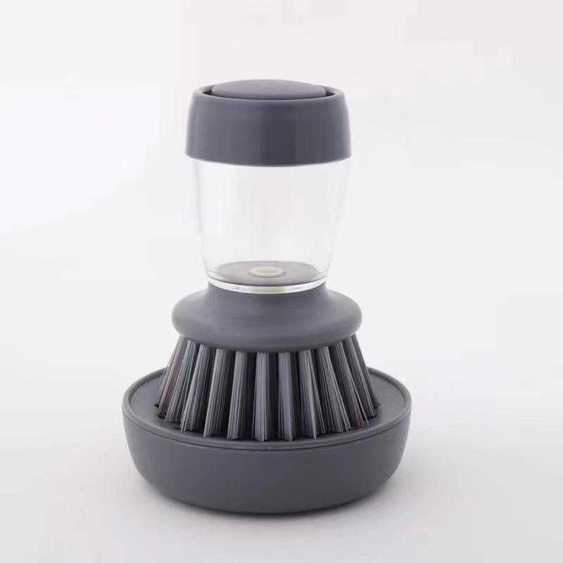 Automatic Liquid Dispensing Pot Washing Brush: Multifunctional Press-Type Kitchen Sponge Brush.