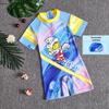 2025 Summer New Kids' Cartoon Swimsuit: Girls' One-Piece or Boys' Short-Sleeved Suit