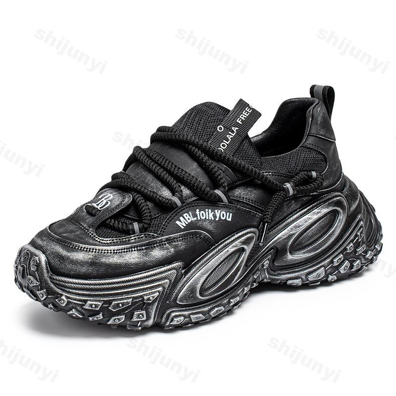 Fashion Men's Low Top Thick Soled Casual Sports Shoes 2025 Autumn Mesh Breathable Fashion Trend Versatile Non Slip Niche Chunky sneakers