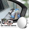1Pair Of Suction Cup Small Round Mirrors Rearview Mirror Degree Suction Auxiliary Reverse Blind S8E2
