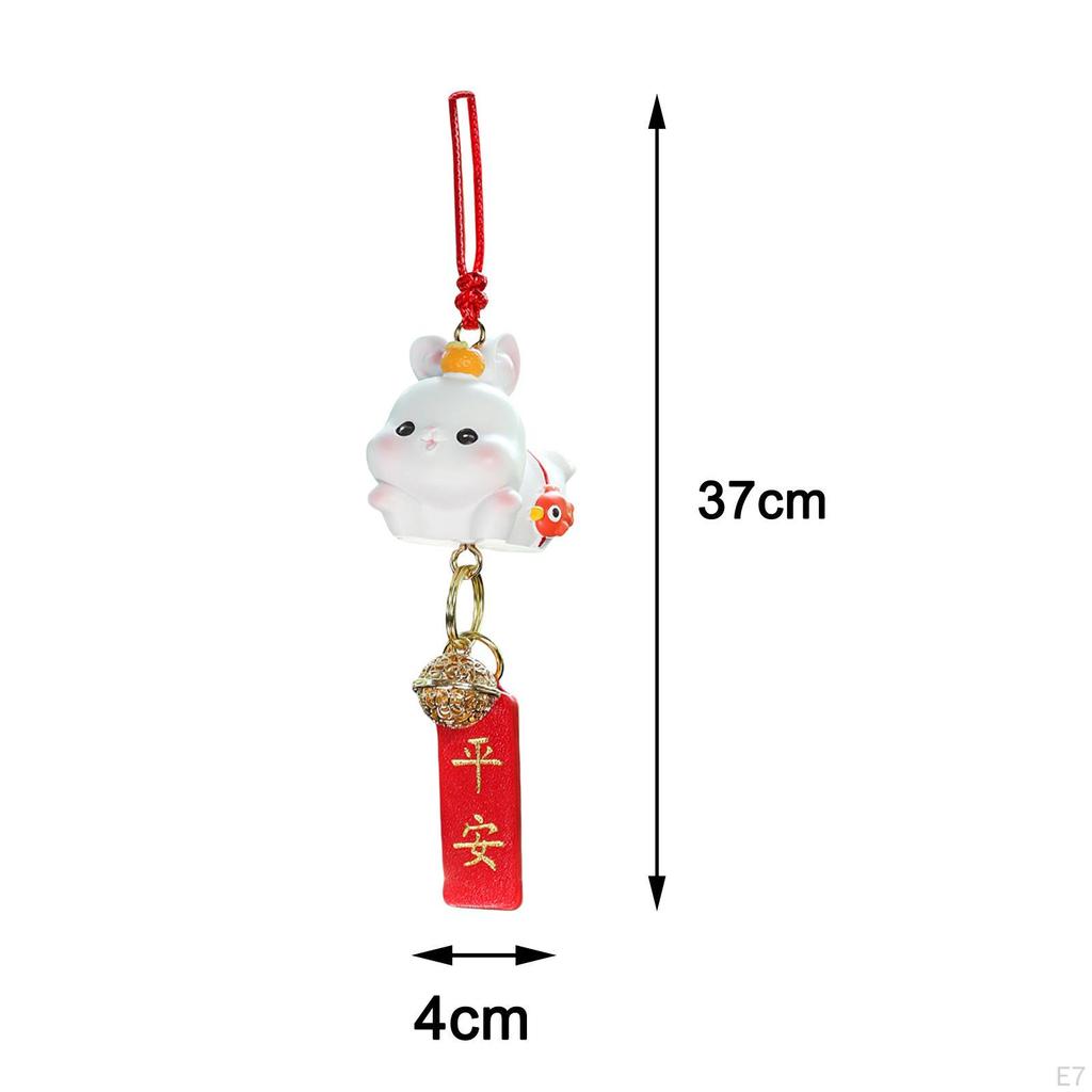 Creative Car Pendant, Bunny Figure Lightweight Hanging Ornaments Adorable Auto Rearview Mirror