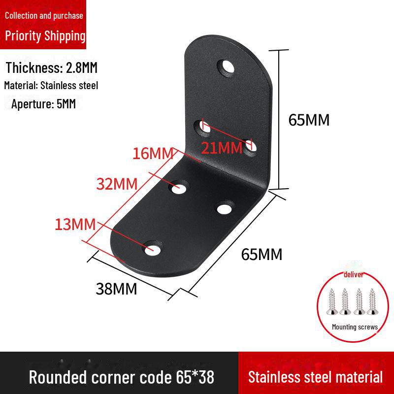 L-förmiger Regalträger aus Edelstahl, 90-Grad-Rechtwinkelverbinder