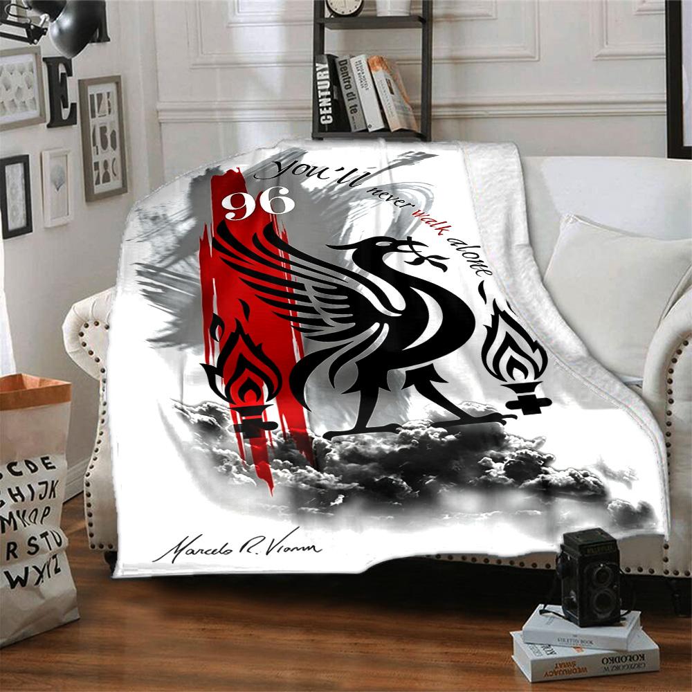 Liverpool Blanket Warmthful Decor Perfect for Office Chair Couch Four Seasons Universal Modern Perfect Gift for Relatives and Friends