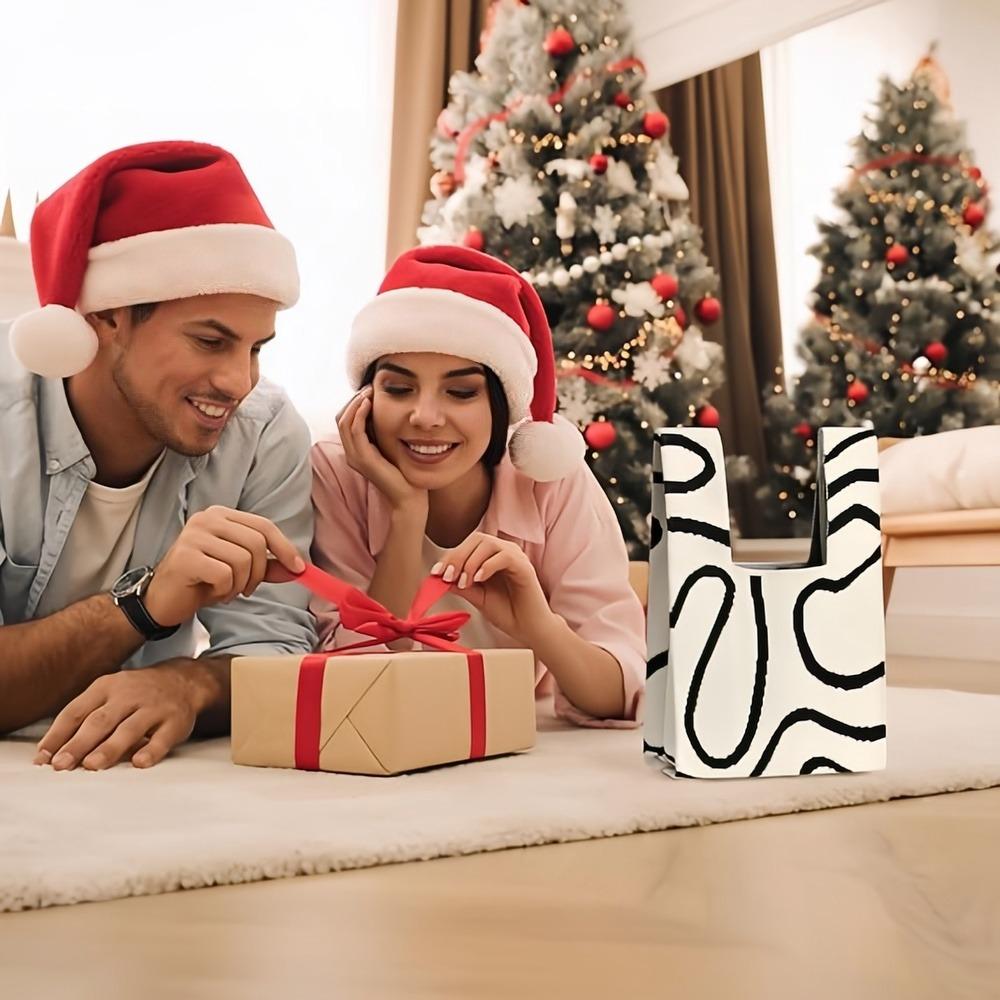 Strikket garnbøtteveske, multifunksjonell håndleddsveske, vevd veske, håndholdt tilfeldig veske med tegneserie. zwq