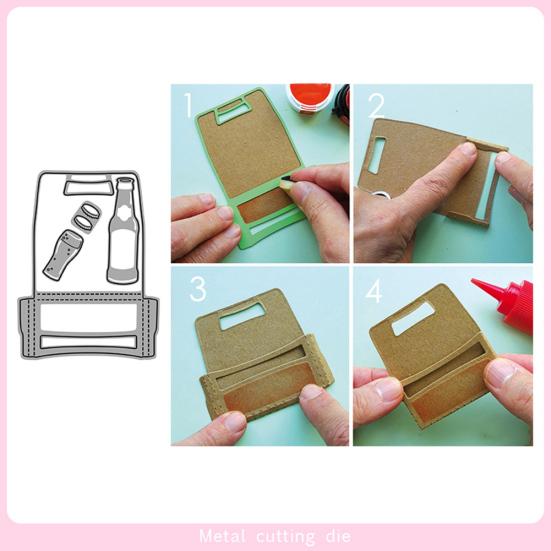 Pivní láhve Cup Vyřezávací raznice DIY Scrapbook Emboss Paper Cards Album Stencil Form