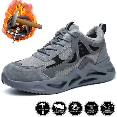 Atmungsaktive Sicherheitsschuhe für Herren, unzerstörbare, pannensichere Arbeitsschuhe, leichte Arbeitsschuhe für Herren, Schutzschuhe mit Stahlkappe