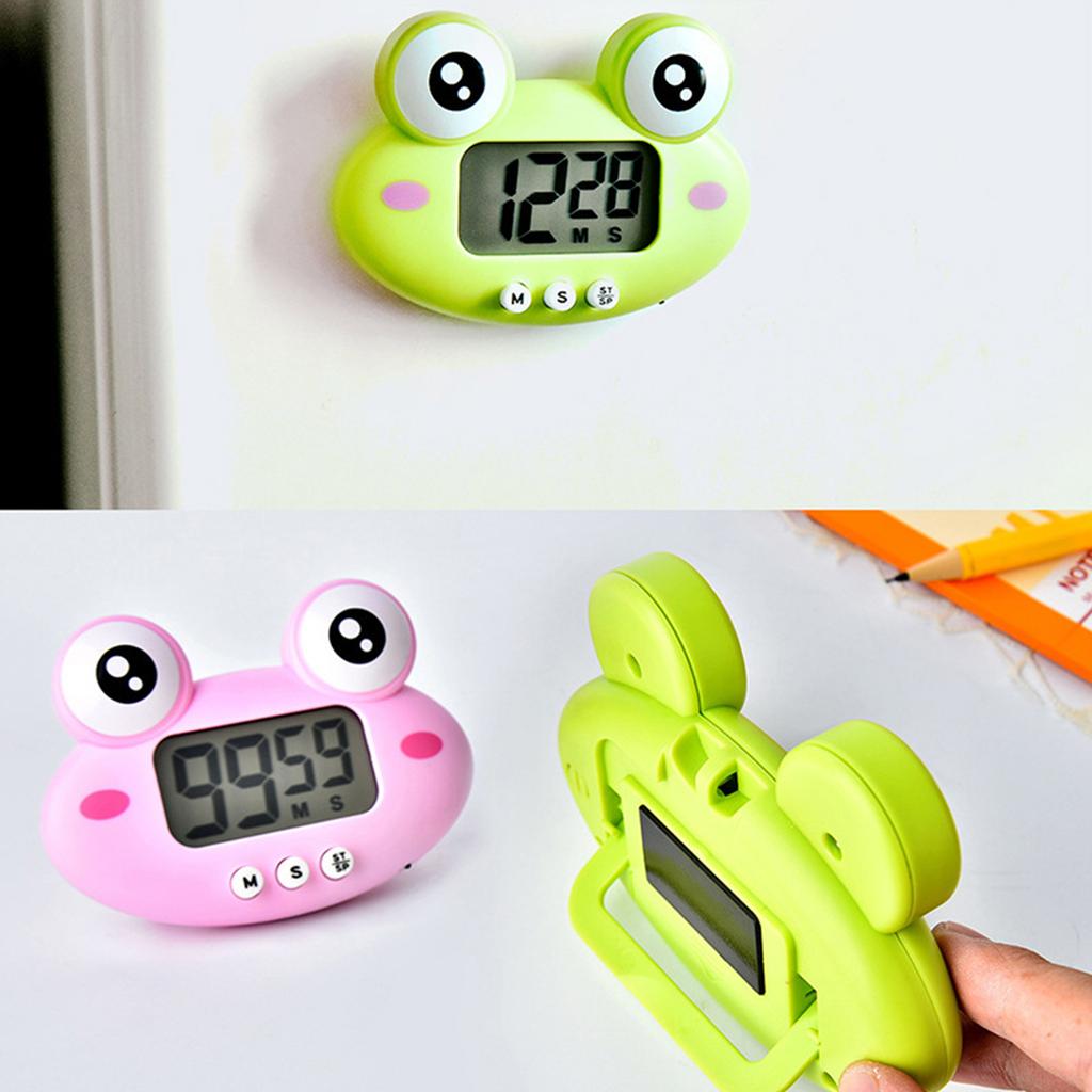 Digital Kitchen Timer Cute Animal Timer with Strong Magnet Back Stand Loud Alarm Large Screen Cooking Timer Clock for Time Management Workout Baking
