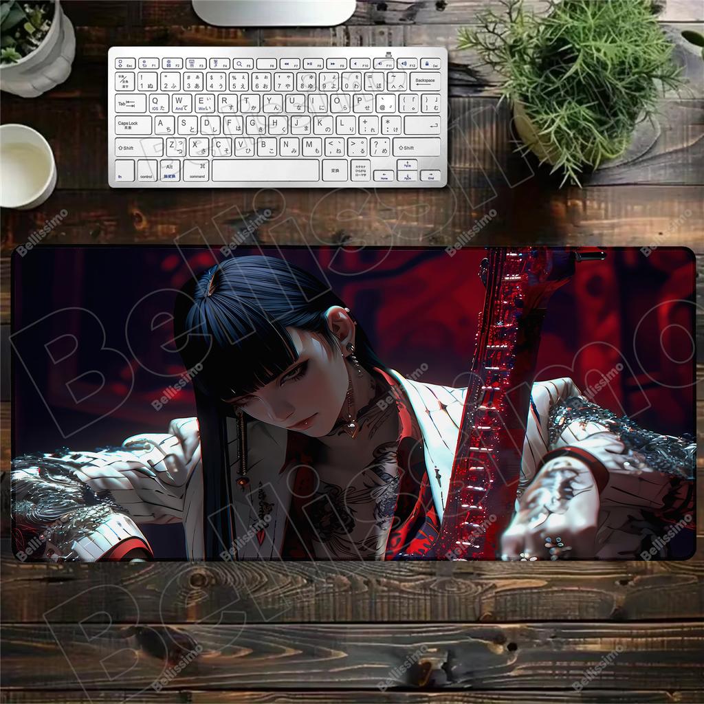 Mouse Pad Anime Punk Girl Computer Laptop Anime Keyboard Mouse Mat Large Mousepad Keyboards Gamers Decoracion Desk Mouse Pads