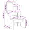 Vanity Table Set Artisan Oak Engineered Wood
