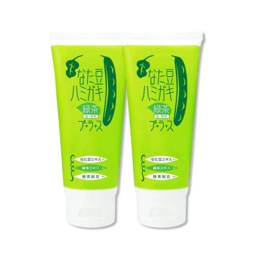 Natto Bean Toothpaste with Green Tea Plus, 2-Pack, Cavity Prevention, Bad Breath, Stickiness, Whitening, Green Tea, Kumazasa Toothpaste