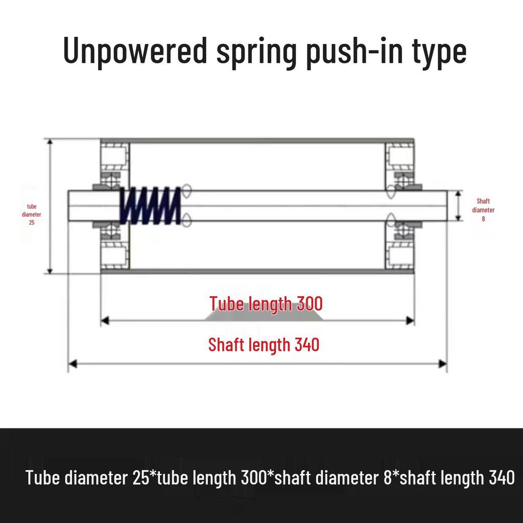 Leichte verzinkte Edelstahlrolle - Nicht angetrieben 25/38/50/60mm Leerlaufrolle für Förderbänder