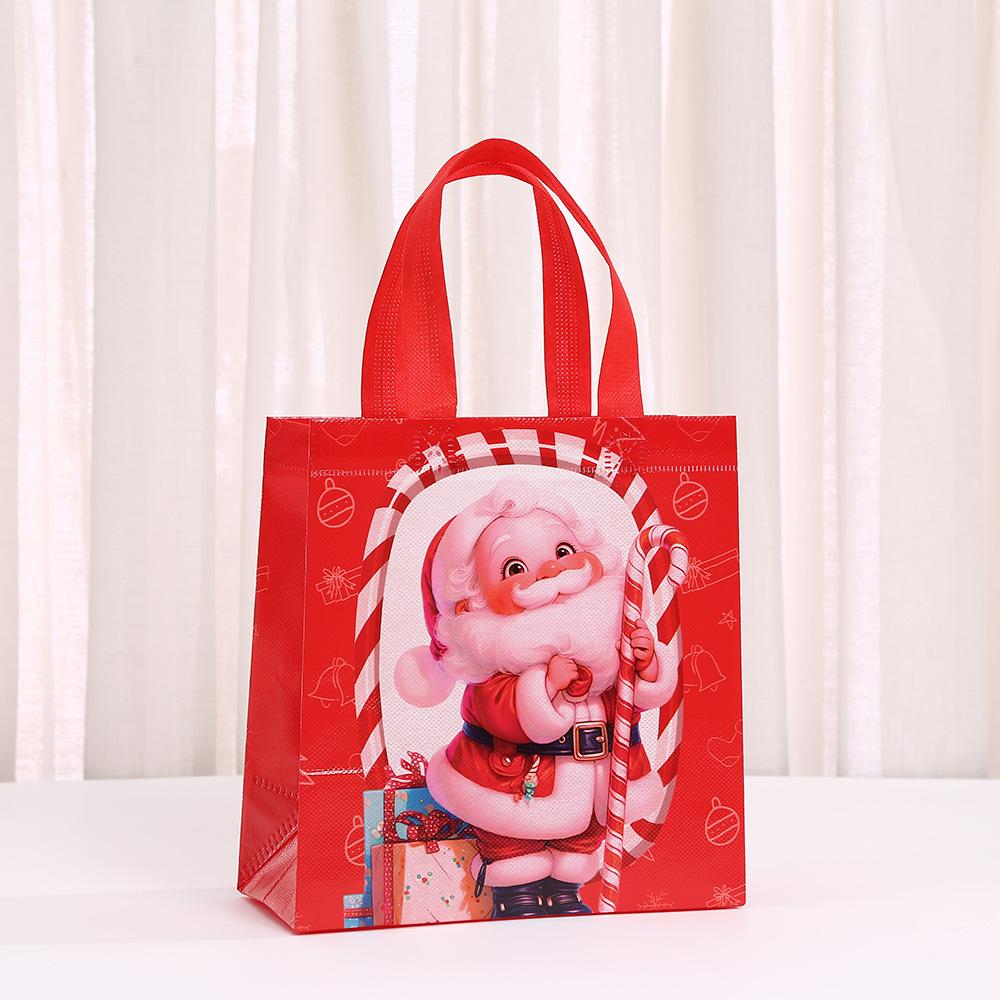 StoBag Santa Claus Christmas Gift Wrapping Bags Luxury Designer Bags Red Candy Holiday Tote Bags for Sweets Kids Party Gift Use