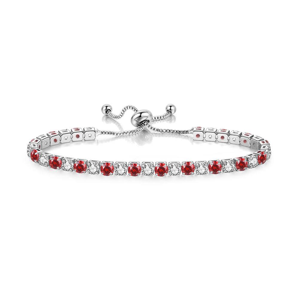 ZHOUYANG Tennis Bracelet For Women Luxury Handy Adjustable 4 Claws Mosaic 4mm Zirconia Rose Gold Color Fashion Jewelry Gift H133