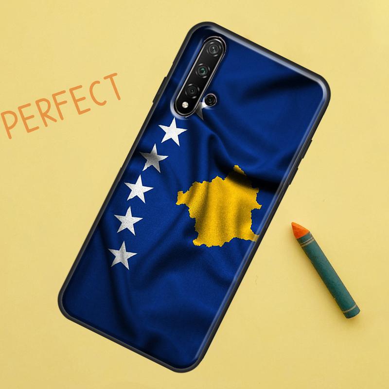 Kosovo Passport Flag For Huawei Nova 12s 11i 7i 8i 12i Y73 Y70 Y90 Y60 Y72 Y61 Y91 9 10 SE P40 Lite P30 Pro Case