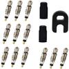 Tire Valve Core Tool Kit: 26-Piece Set with American/French Adapters, Valve Caps, and Bike Pump Accessories