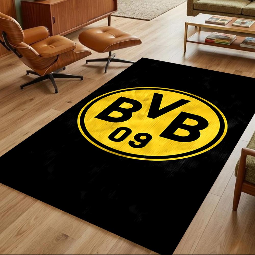 Borussia Dortmund Football Club Decorative Area Rug Durable Anti-slip Backing Non-slip Bottom Living Room Essential Minimalist Modern Style