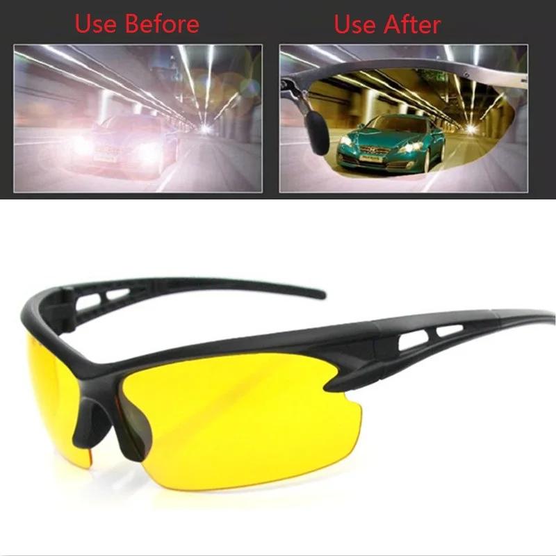Fashion Retro Night Vision Glasses Driver's Driving Glasses Sports Sunglasses for Women Men Cycling Glasses Yellow Sunglasses