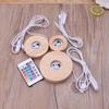 Novelty Resin Display Wood Adjustable Light Base with Remote Control LED 12 Colors RGB DIY Night Light for Home Decor