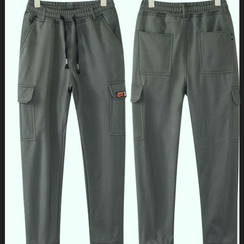 Herren Winddicht und Wasserdicht Winter Plus Samt Verdickter Anzug Bergsteigeranzug Warm Outdoor Overall Werkzeugjacke