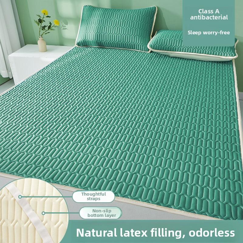 Summer Latex Cool Mat Ice Silk Bedding Single Student Dormitory Bed Sheet Cooling Sensation Mattress Cover Folding Style