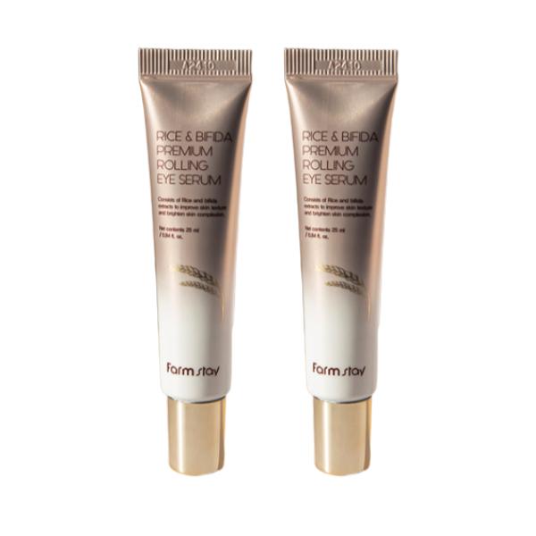 Farmstay Rice & Bifida Premium Rolling Eye Serum (25ml / 0.85 Fl.oz.) (3 Options)