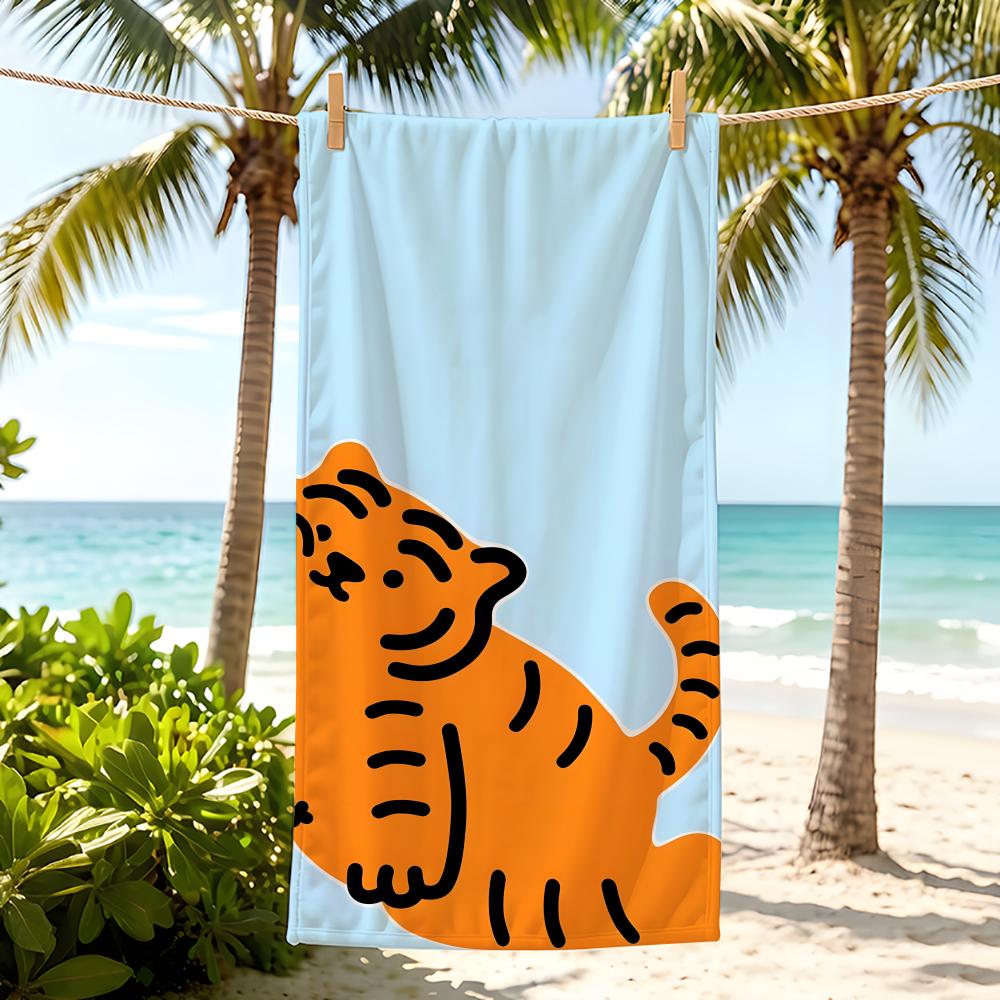 Tier T-Tiger Handtuch Fünf-Sterne-Hotelqualität Umweltfreundlich Ultraweich Dicke Handtücher & Strandtücher Fitnessstudio Dusche